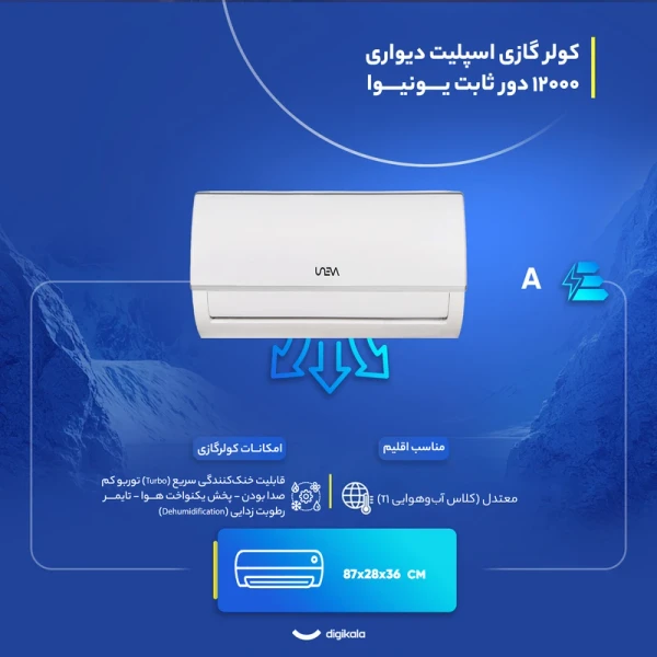 کولرگازی 24 هزار یونیوا مدل لوکس UN_Ms24000LUx